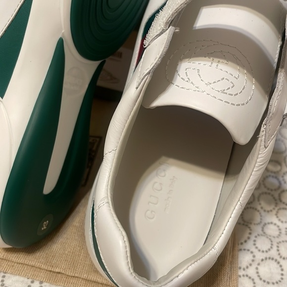 Gucci White and Green Apollo  Sneakers Unisex - Picture 13 of 15